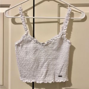 Hollister white lace tank top